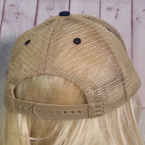 Y2K Meade County Kentucky Truck & Tractor Pull 2008 Tan Adjustable Snapback Hat - Picture 8 of 12